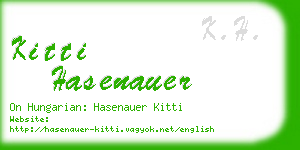 kitti hasenauer business card